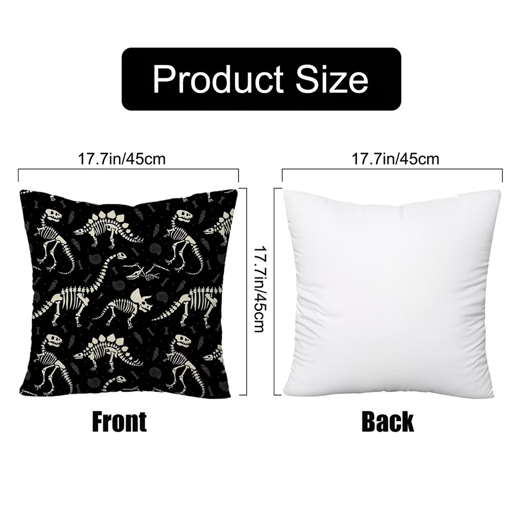 Dinosaur Fossil Cushion Cover - Skeleton Print