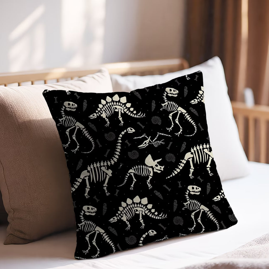 Dinosaur Fossil Cushion Cover - Skeleton Print