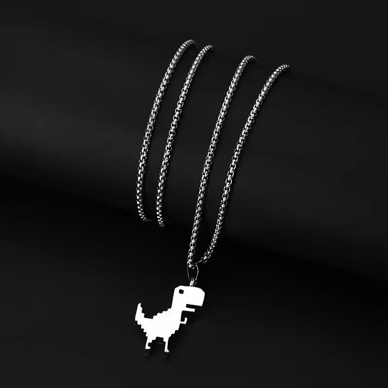 Vintage Dinosaur Pendant Necklace