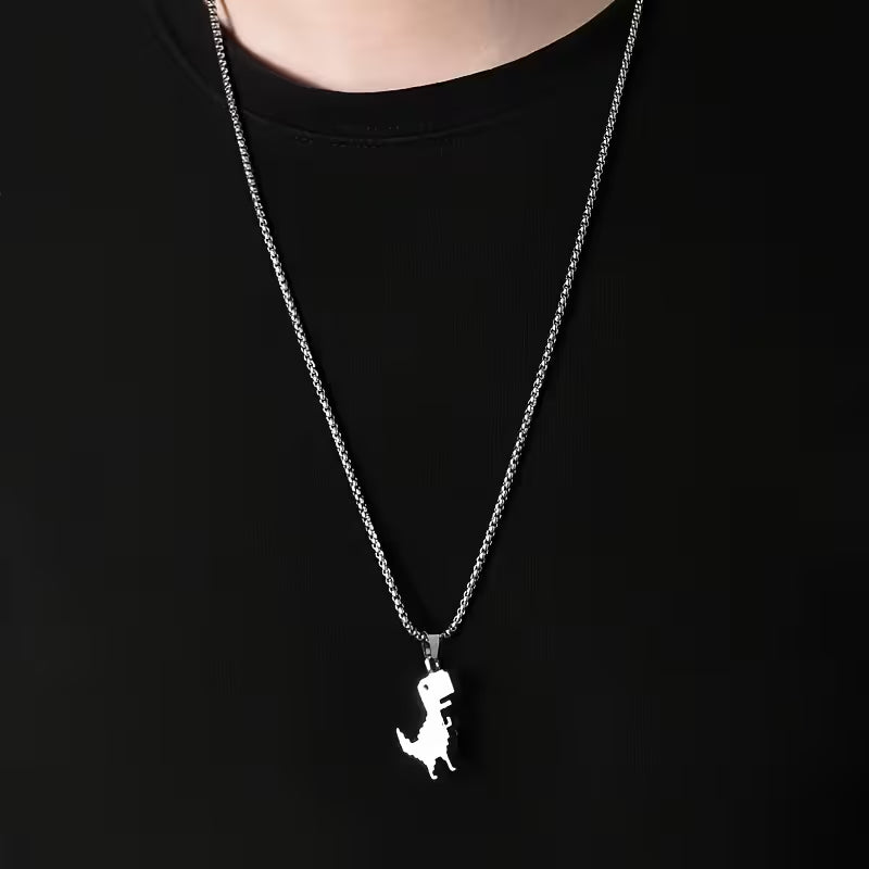 Vintage Dinosaur Pendant Necklace