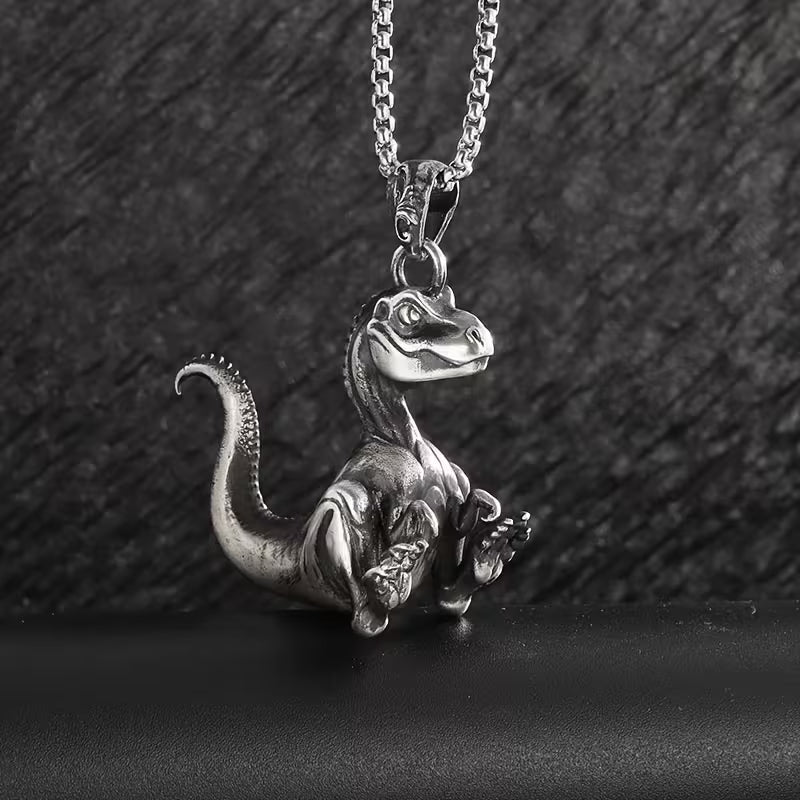 Raptor Dinosaur Pendant Necklace